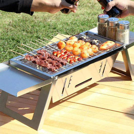 Edelstahl Klappgrill für den Außenbereich