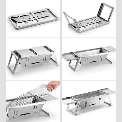 Edelstahl Klappgrill für den Außenbereich