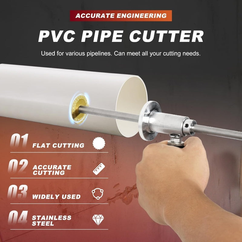 ✂️ PVC-Rohrschneider mit einstellbarer Längenskala – sauberer & präziser Schnitt für Elektro- & Sanitärinstallationen 🔧