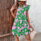 🌺Kleid mit V-Ausschnitt und Rüschenärmeln