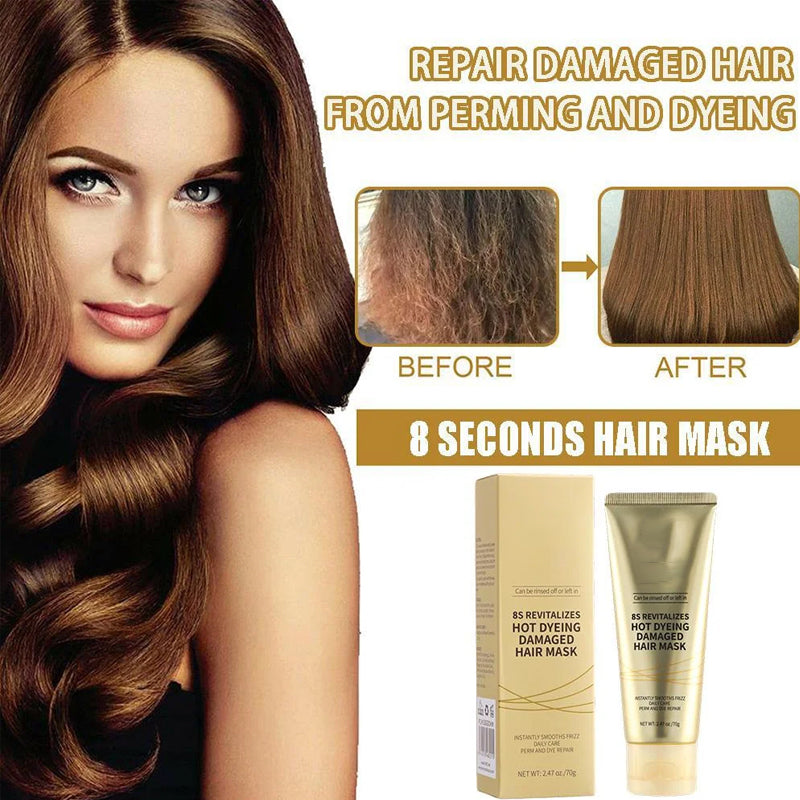 🔥8-Sekunden-Revitalisierende Haarmaske für trockenes und strapaziertes Haar