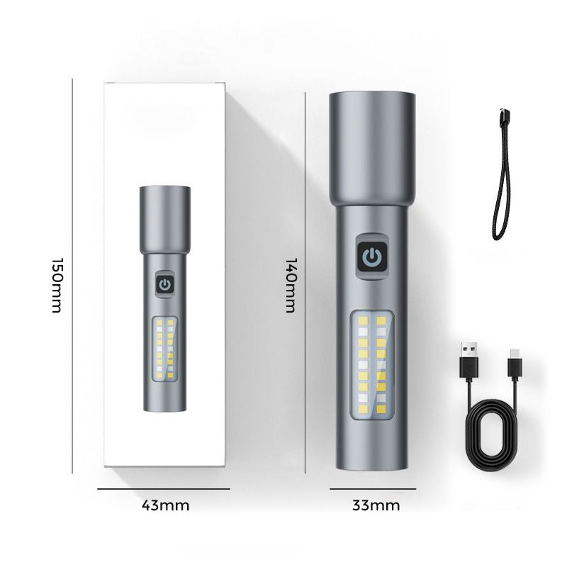 Ultrahelle, zoombare Taschenlampe