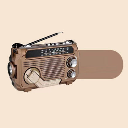 Tragbares Multifunktionsradio mit Handkurbel und Taschenlampe