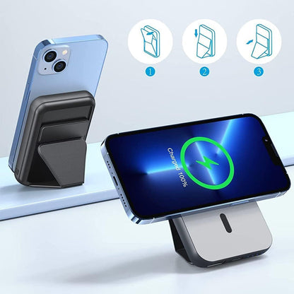 Tragbare magnetische Powerbank mit faltbarem Ständer