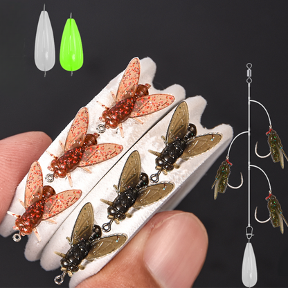 🎣Künstliches Fliegenfischköder-Set mit mehreren Haken