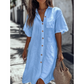 🔥Heißer Verkauf 50 % Rabatt👗Lässiges Baumwoll-Leinen-Hemdkleid