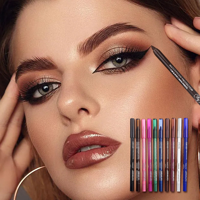 🔥✨ Begrenzte Zeit 50% Rabatt - 10 farbenfrohe Gel-Eyeliner (Ultra lang anhaltend, leuchtende Farben)