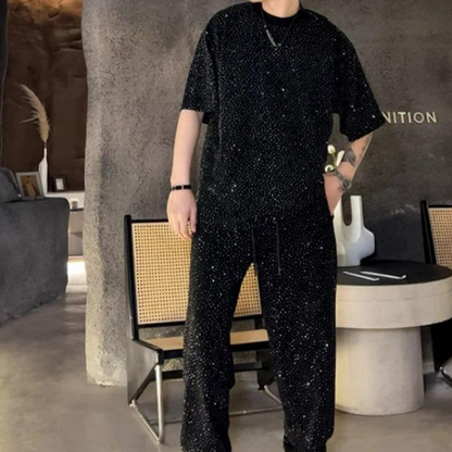 💖2025 brandneues Design✨Herren-Zweiteiler mit Kurzarmshirt und weiter Hose🩳
