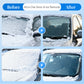 Doppelkopf Auto-Schneebesen mit Eiskratzer | Winter-Autozubehör für die komplette Schneeräumung