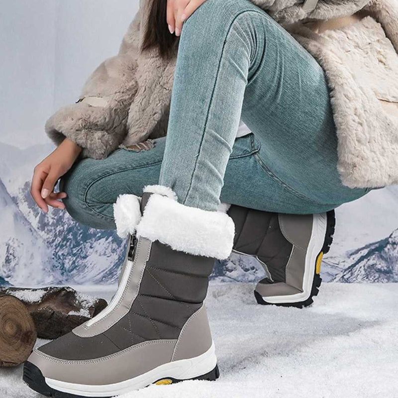 🔥🔥Kostenloser Versand💝👢Rutschfeste, warme Schneestiefel mit Reißverschluss für Damen✨
