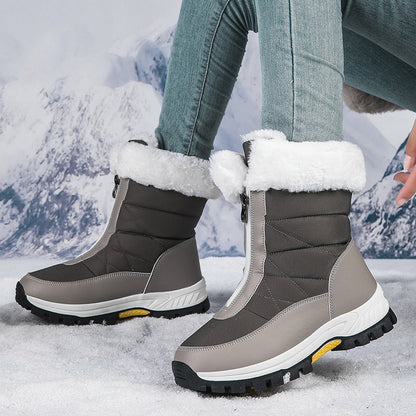 🔥🔥Kostenloser Versand💝👢Rutschfeste, warme Schneestiefel mit Reißverschluss für Damen✨