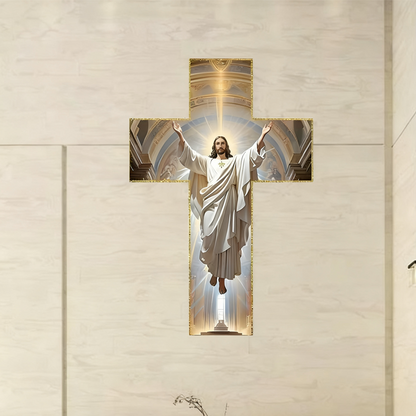 Retro-Wandkreuz mit Jesus Christus