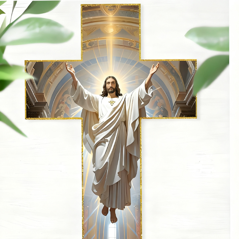 Retro-Wandkreuz mit Jesus Christus