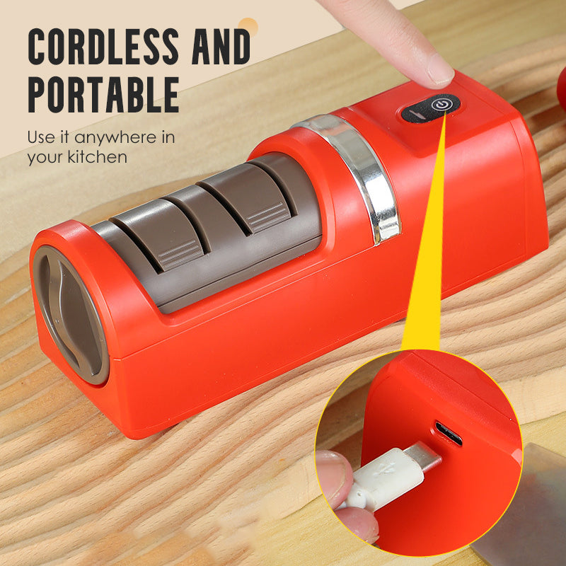 🔥60 % RABATT! 🔪 Automatischer Messerschärfer für die Küche – Blitzschnell, sicher und superscharf ✨