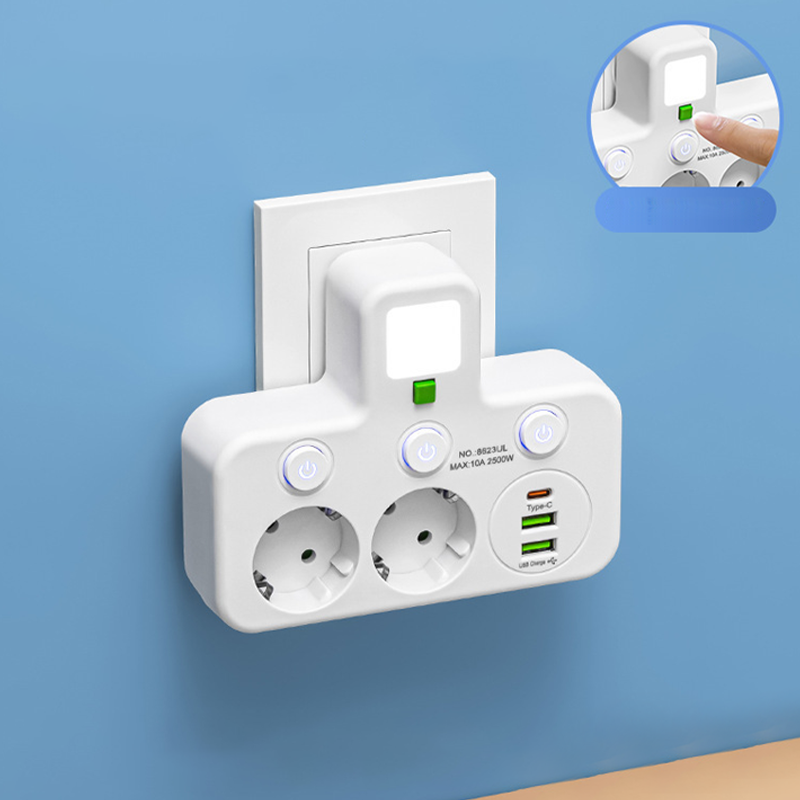 Intelligente Steckdosenleiste mit USB-Anschlüssen