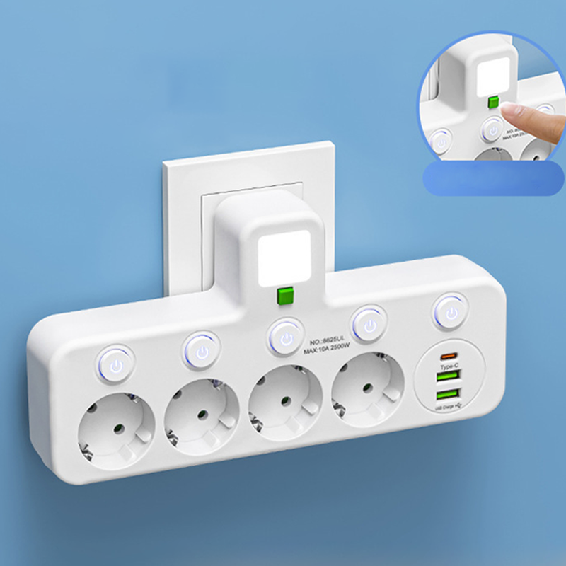 Intelligente Steckdosenleiste mit USB-Anschlüssen