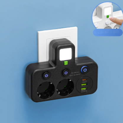 Intelligente Steckdosenleiste mit USB-Anschlüssen