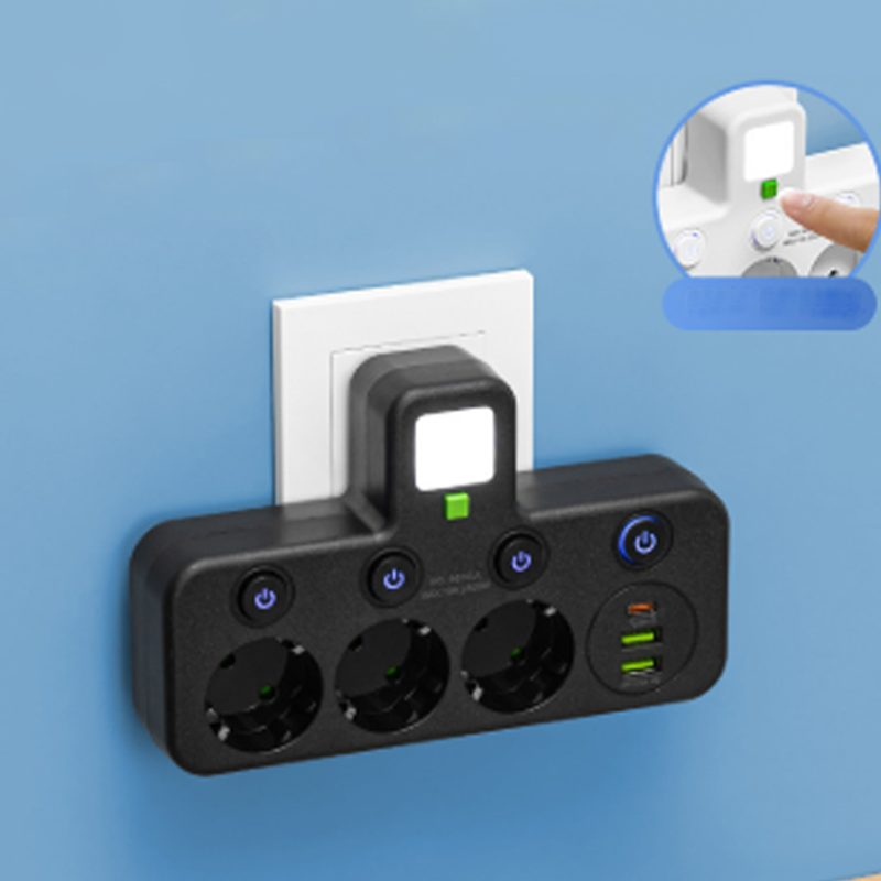 Intelligente Steckdosenleiste mit USB-Anschlüssen