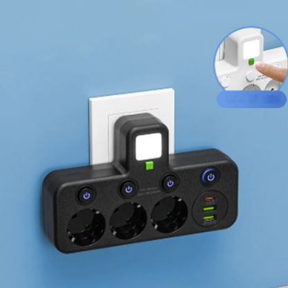 Intelligente Steckdosenleiste mit USB-Anschlüssen