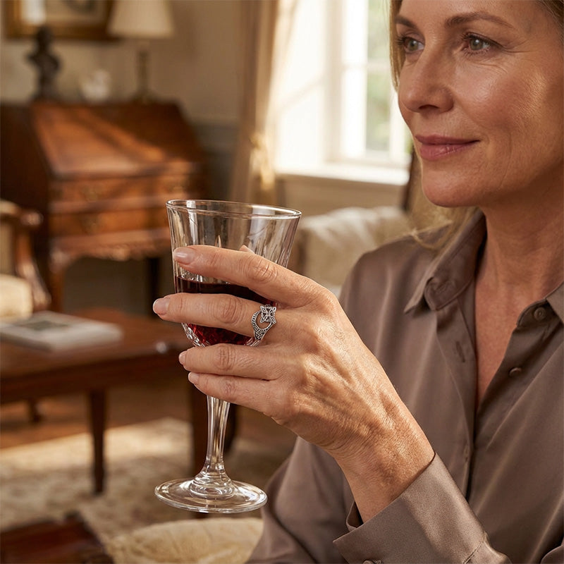 Offener Ring mit keltischem Knoten aus S925-Sterlingsilber (50 % RABATT)