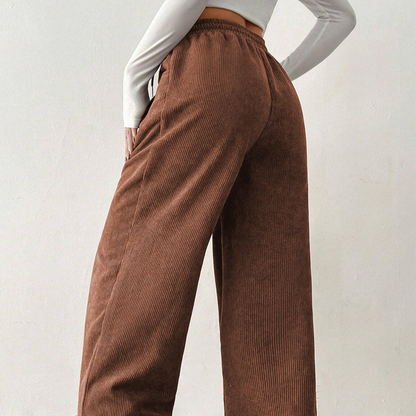 Lässige Cordhose mit lockerer Passform für Damen