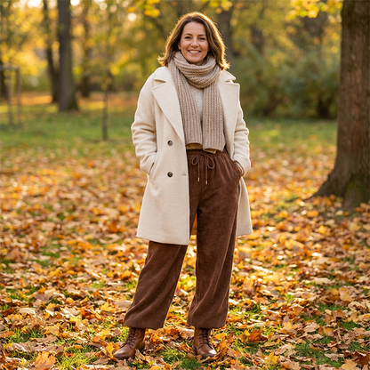 Lässige Cordhose mit lockerer Passform für Damen