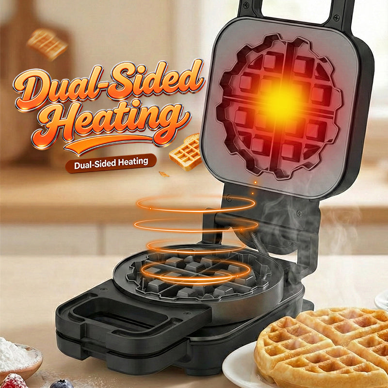 📢📢60% RABATT🔥Elektrisches Waffeleisen mit 800 W und Antihaftbeschichtung