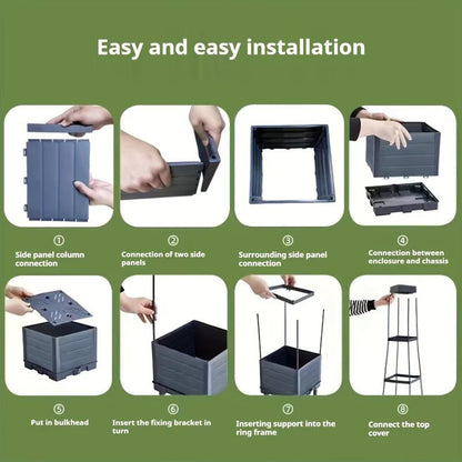 Gartenhochbeet Pflanzkästen mit Rankgitter｜Perfekt für Kletterpflanzen und Gemüseanbau