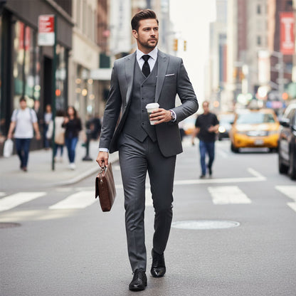 👔 JETZT 50 % RABATT! 🕴️ Slim-Fit Herren-Anzug, 3-teilig – Perfekte Passform, hochwertiger Stoff & ideal für formelle Anlässe 🤵