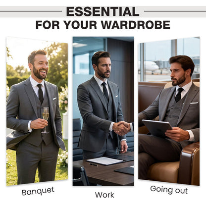 👔 JETZT 50 % RABATT! 🕴️ Slim-Fit Herren-Anzug, 3-teilig – Perfekte Passform, hochwertiger Stoff & ideal für formelle Anlässe 🤵