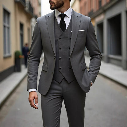 👔 JETZT 50 % RABATT! 🕴️ Slim-Fit Herren-Anzug, 3-teilig – Perfekte Passform, hochwertiger Stoff & ideal für formelle Anlässe 🤵