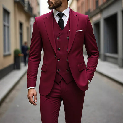 👔 JETZT 50 % RABATT! 🕴️ Slim-Fit Herren-Anzug, 3-teilig – Perfekte Passform, hochwertiger Stoff & ideal für formelle Anlässe 🤵