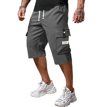 ✨🔥Lässige 3/4-Cargo-Hose für Herren mit Kordelzug🩳