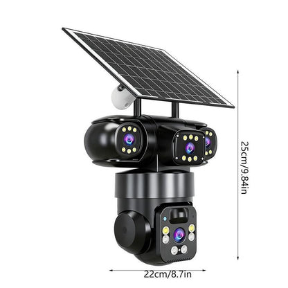 🔥Solarbetriebene Mehrwinkel-Überwachungskamera