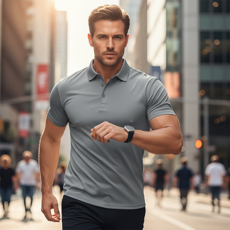 Herren Kurzarm-Poloshirt mit Schnell trocknender Funktion