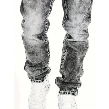 Kreative Stretch-Jeans für Herren, minimalistischer Stil, ideal für den Sommer, Emo-Stil