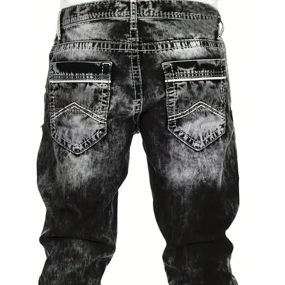Kreative Stretch-Jeans für Herren, minimalistischer Stil, ideal für den Sommer, Emo-Stil