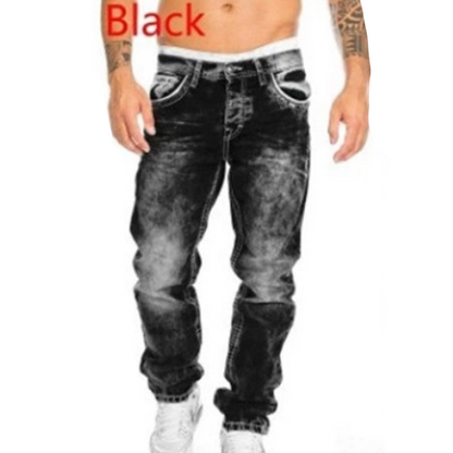Kreative Stretch-Jeans für Herren, minimalistischer Stil, ideal für den Sommer, Emo-Stil