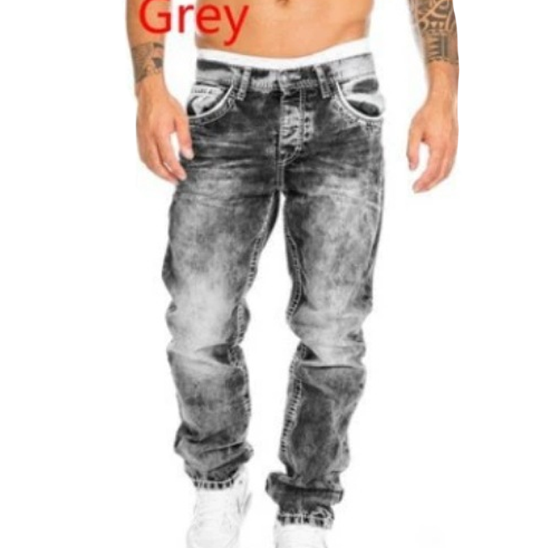 Kreative Stretch-Jeans für Herren, minimalistischer Stil, ideal für den Sommer, Emo-Stil