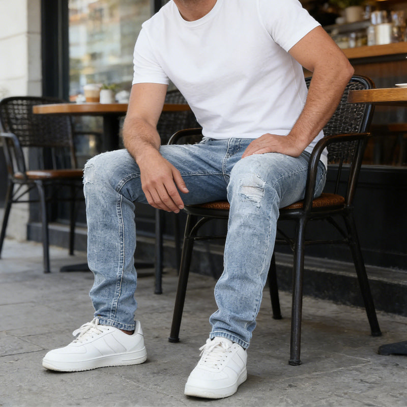 📢📢 50% RABATT !! ⏰ Herren moderne Slim-Fit Stretch-Jeans