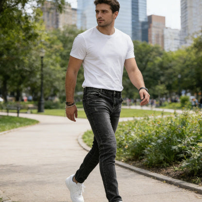 📢📢 50% RABATT !! ⏰ Herren moderne Slim-Fit Stretch-Jeans