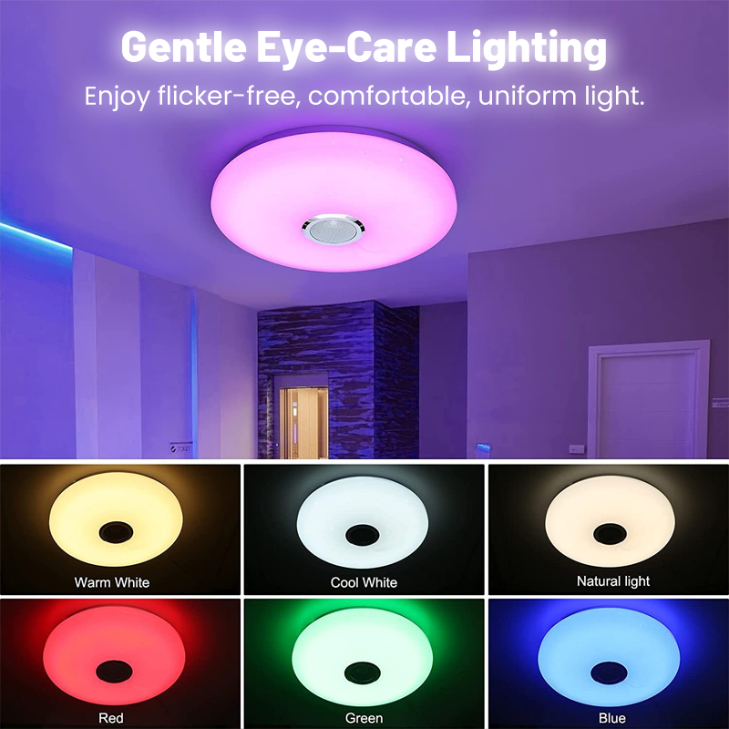 Intelligente LED-Musik-Deckenleuchte mit Bluetooth-Lautsprecher
