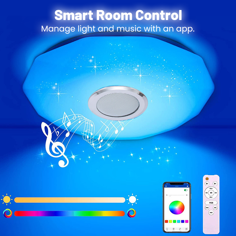 Intelligente LED-Musik-Deckenleuchte mit Bluetooth-Lautsprecher