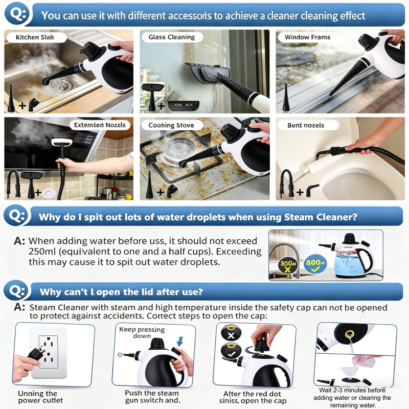 📢📢50% RABATT!!⏰Handlicher Druckdampf-Reiniger mit Zubehör
