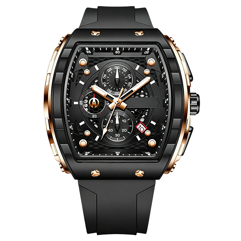 Herren-Chronograph mit Silikonarmband