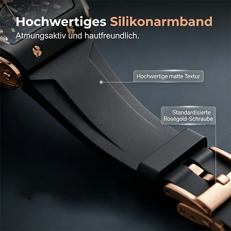 Herren-Chronograph mit Silikonarmband