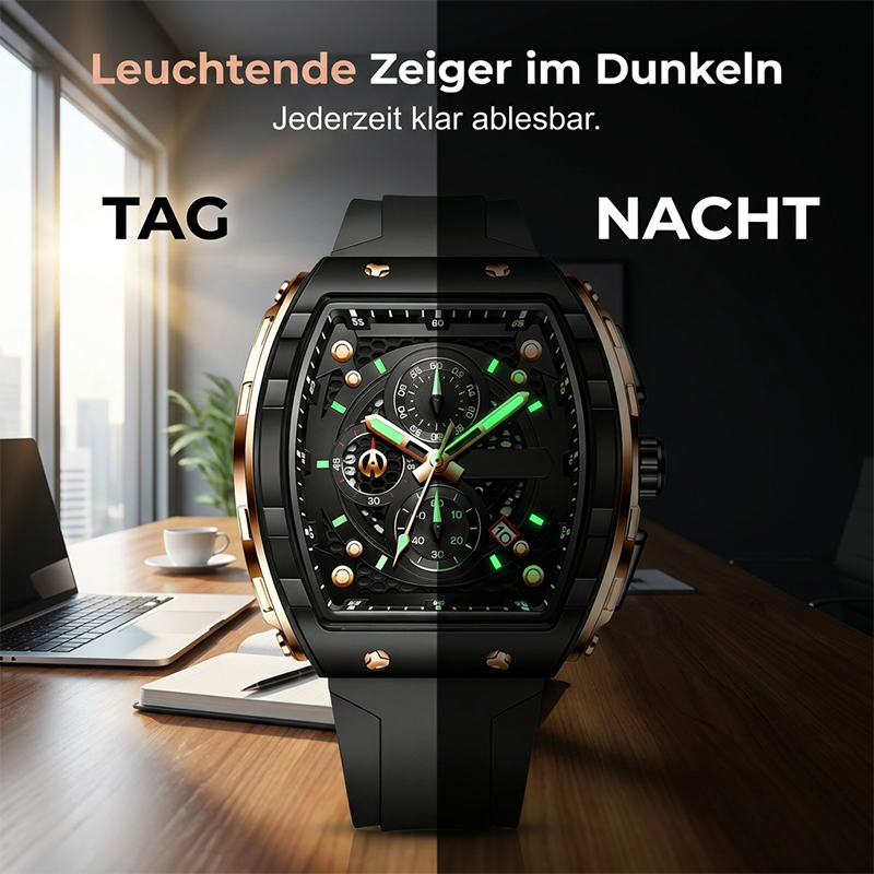Herren-Chronograph mit Silikonarmband