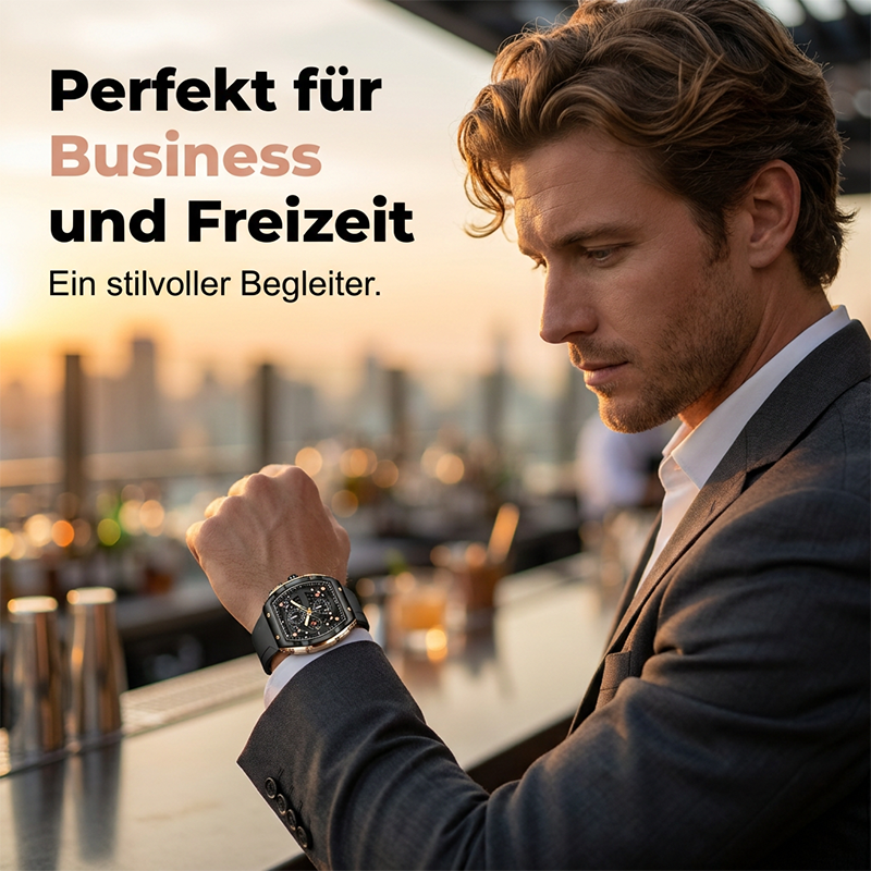 Herren-Chronograph mit Silikonarmband