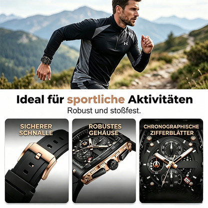 Herren-Chronograph mit Silikonarmband