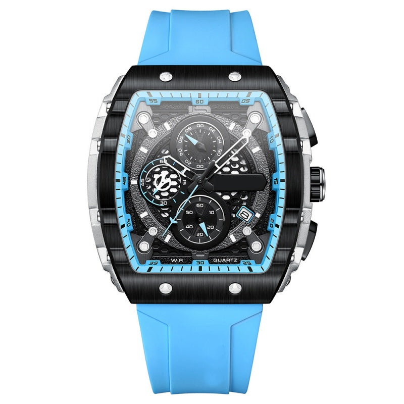 Herren-Chronograph mit Silikonarmband